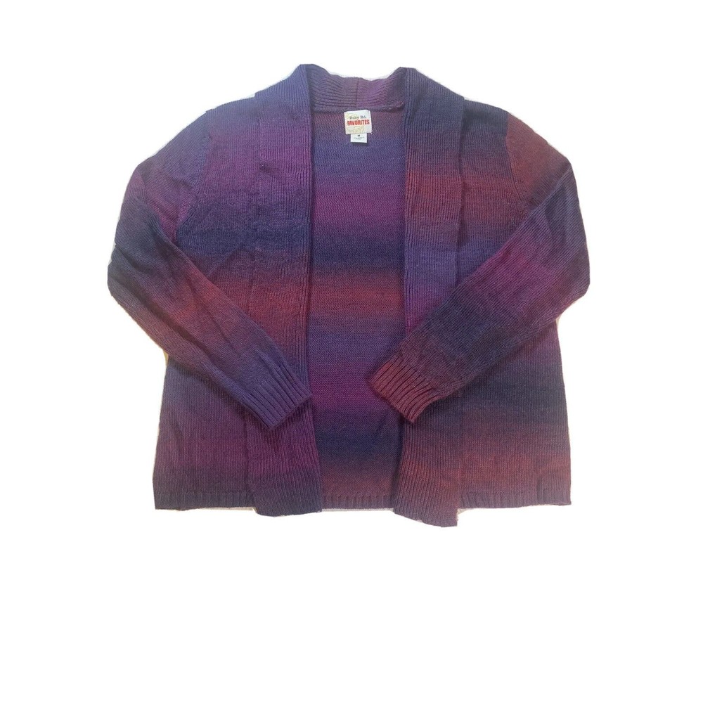 RUBY RD Favorites Womens Size Medium Open Front Cardigan Sweater Long Sleeve